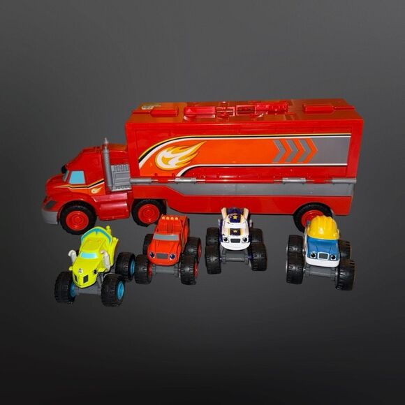 4 Die-cast Blaze and the Monster Machines Trucks Blaze, Worker Zeg Darrington - Picture 1 of 16